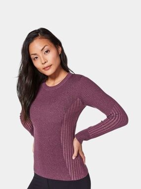 LULULEMON Feeling Balanced Redwood / So Merlot Sweater, Streetwear, Sz 10